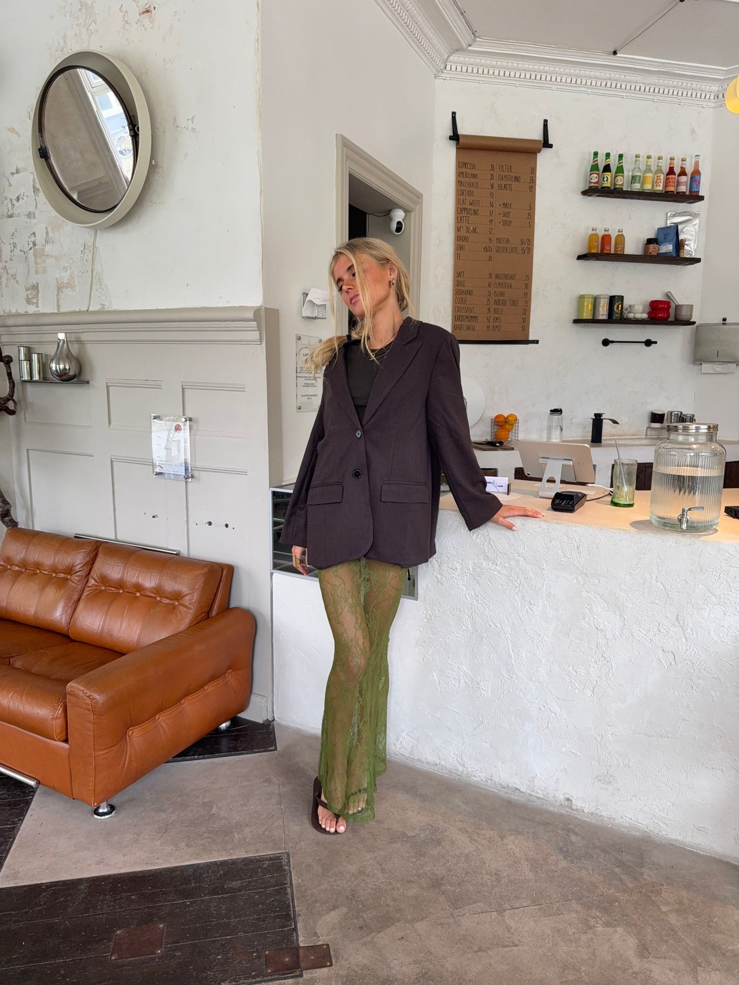Lovine rok met kant - groen