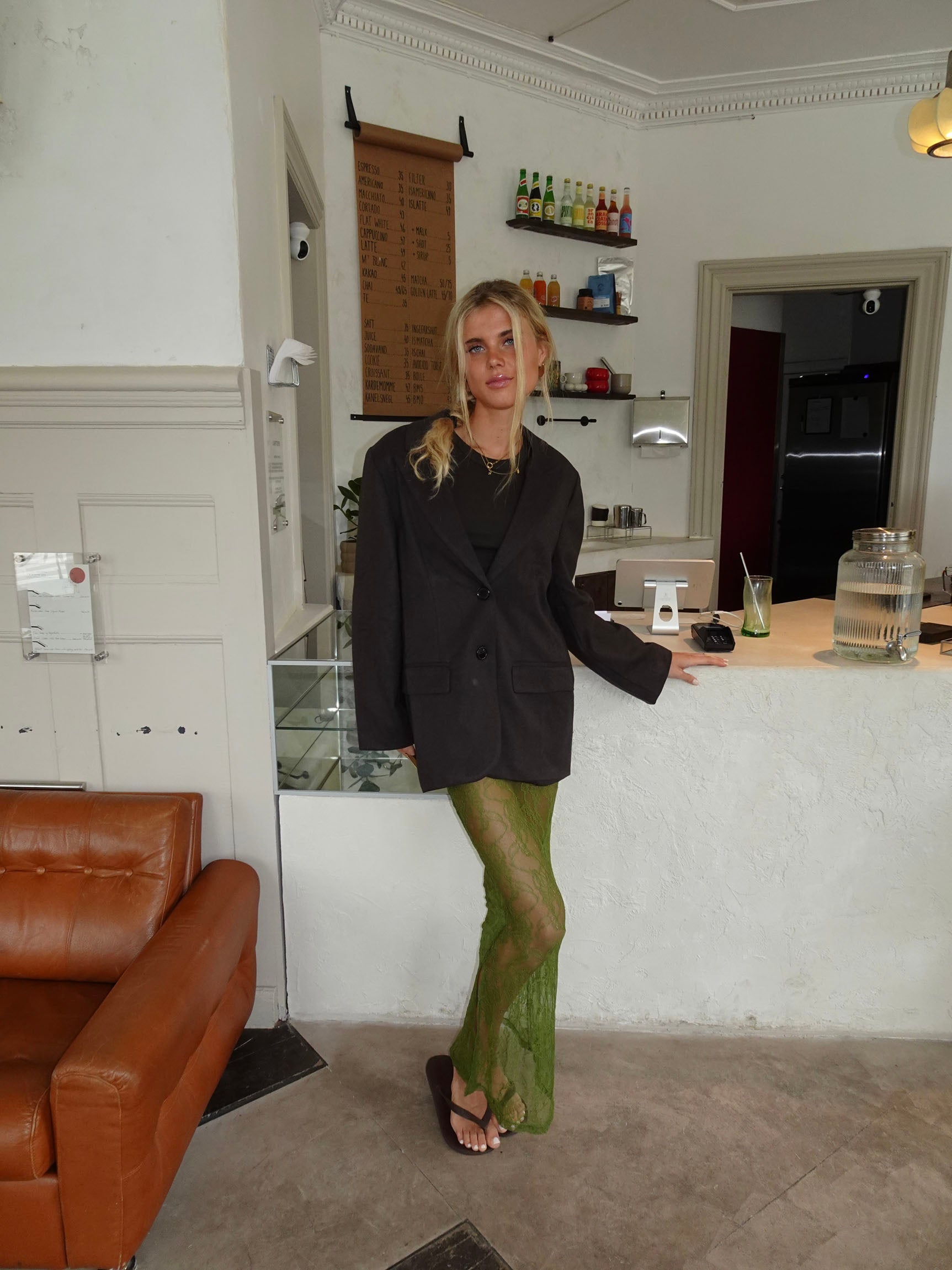 Lovine rok met kant - groen