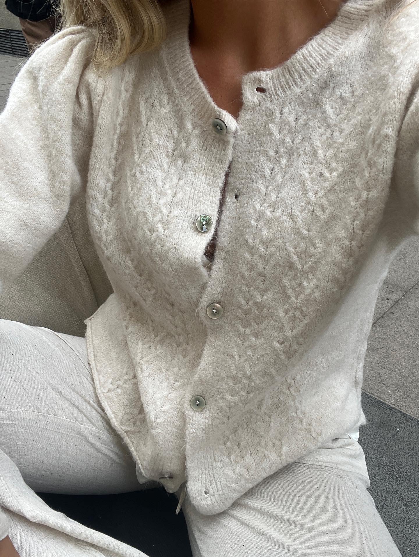 Cilla gebreide vest - beige