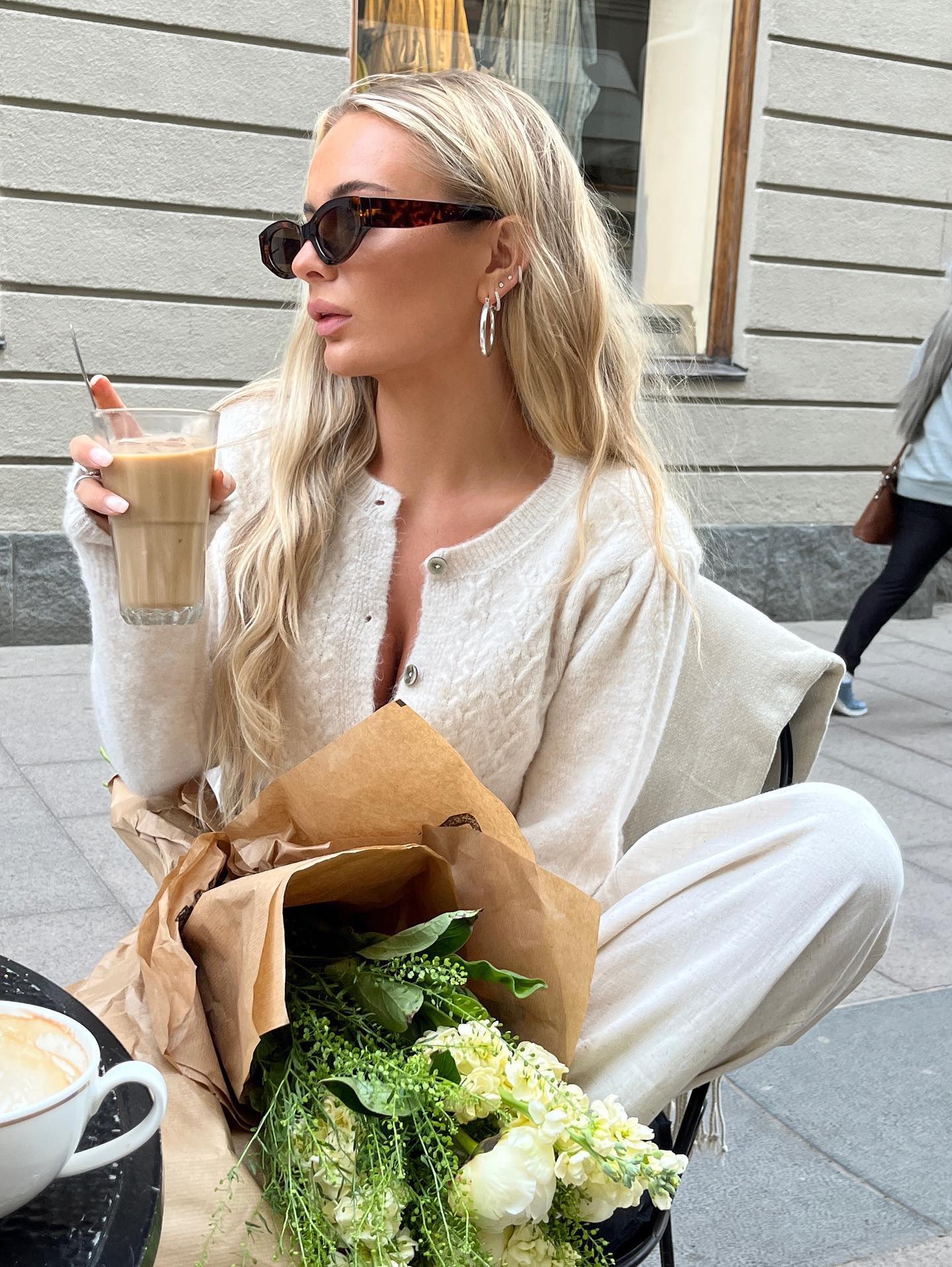 Cilla gebreide vest - beige