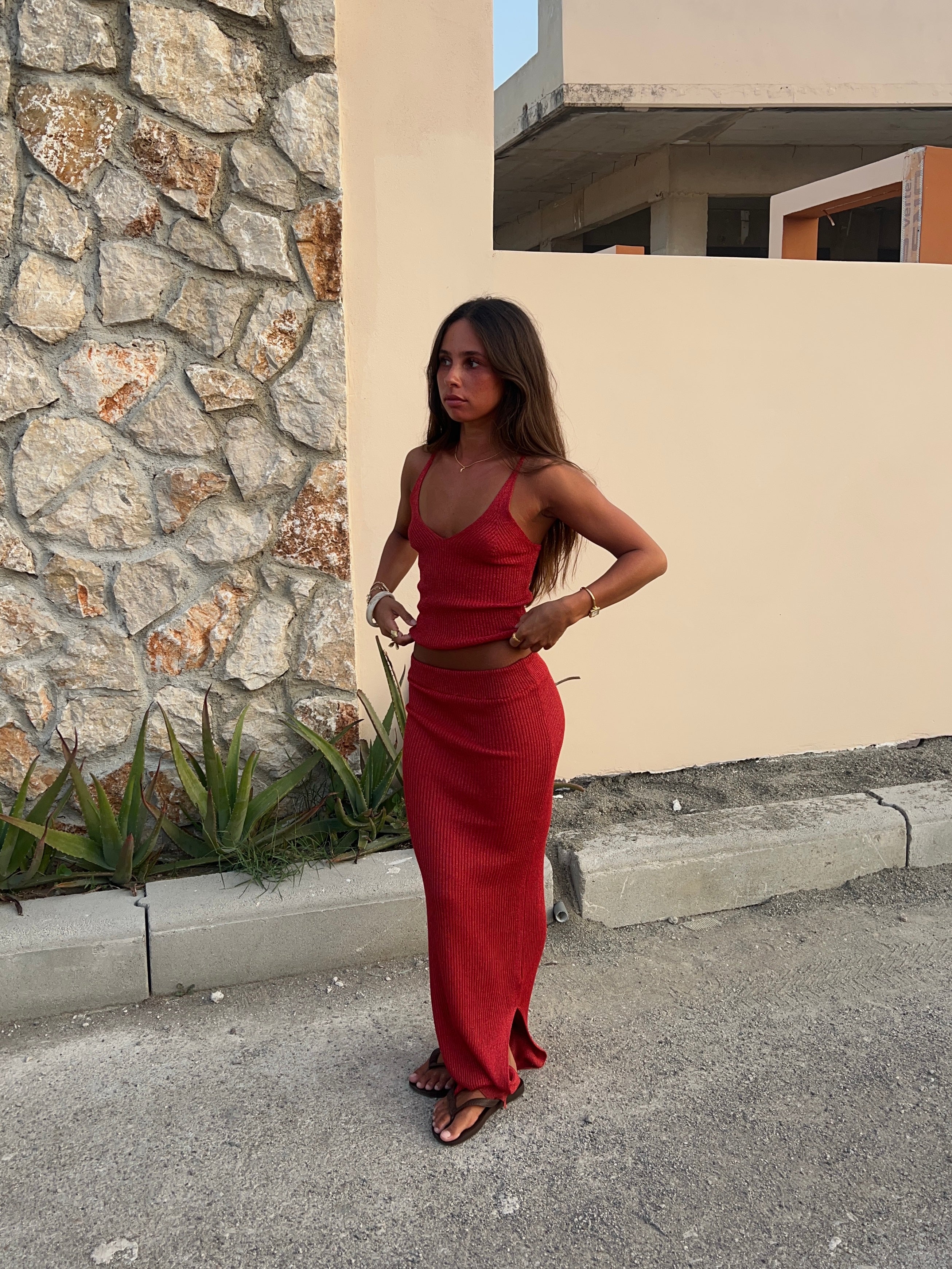 Malie glitter rok - rood