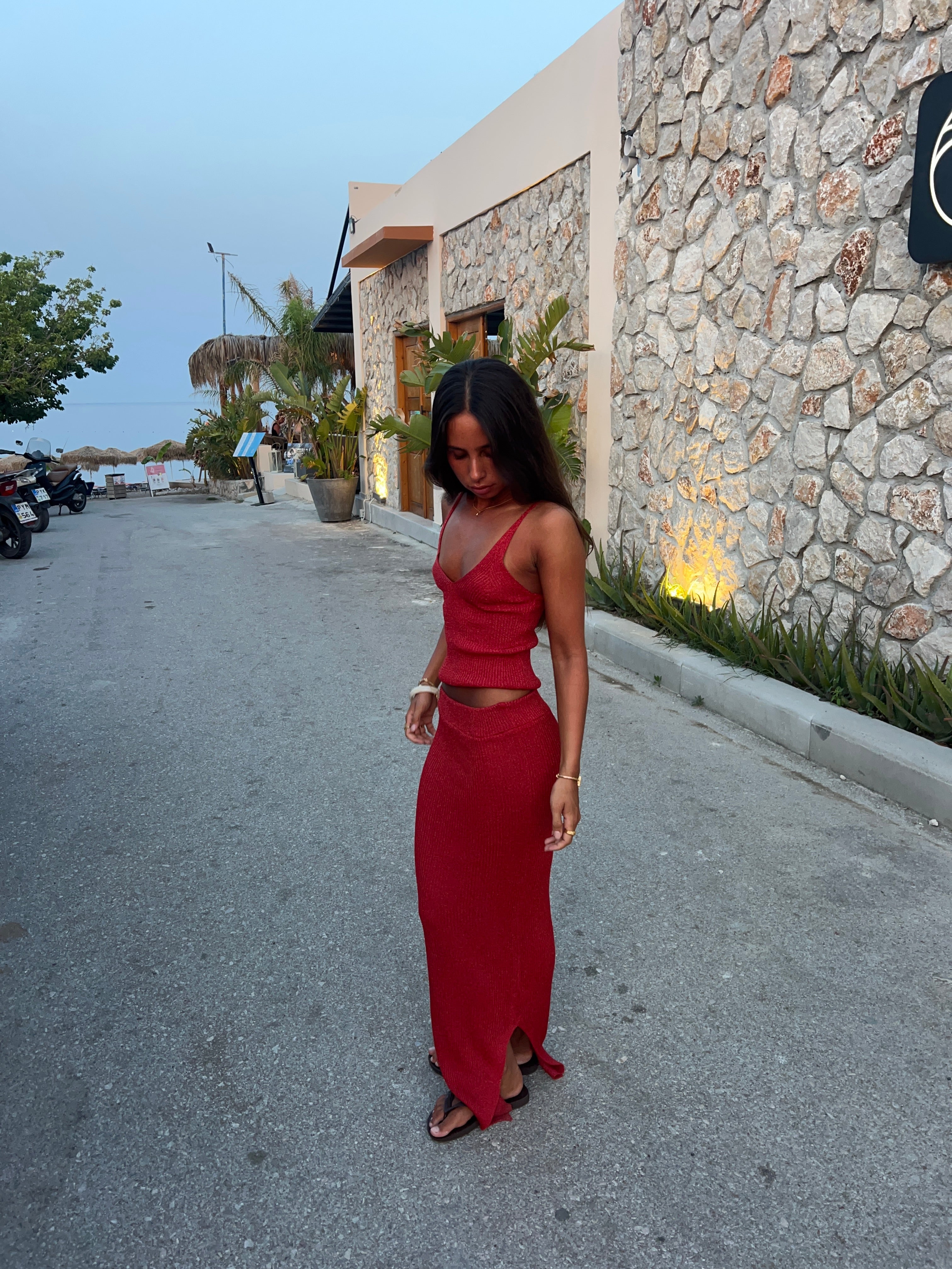 Malie glitter rok - rood