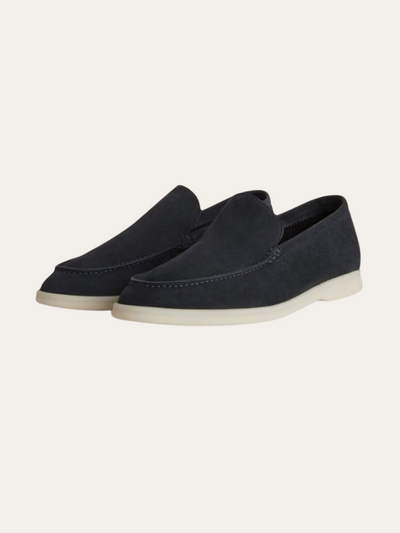 Old Money Mocassins en daim – Bleu marine